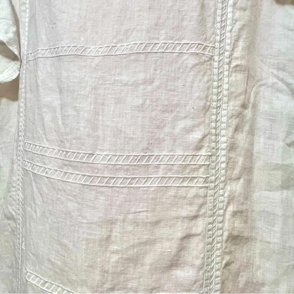 Lauren Ralph Lauren White Embroidered Linen Shift Dress Vineyard Vines Preppy - Picture 6 of 13